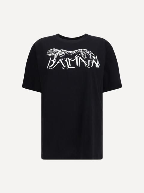 Balmain Balmain T-shirt with Leopard Print