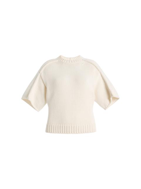 AISLING CAMPS Perfect Knit T-Shirt ivory