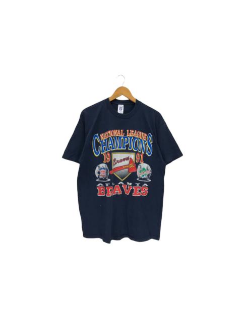 Other Designers Vintage 90s 1991 Atlanta Braves Baseball Team Tshirt