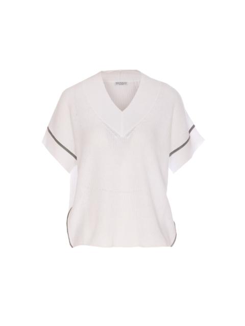 Brunello Cucinelli Women Precious Trim Cotton T-Shirt