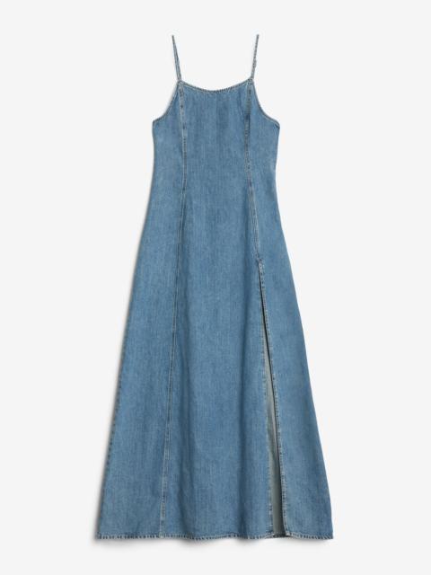7 For All Mankind Indigo Linen Sleeveless Maxi Dress in Arizona