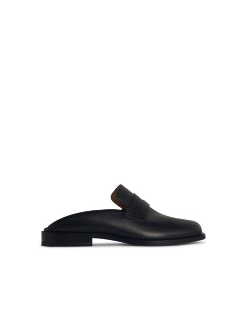 Maison Margiela 'Tabi' Black Leather Sabots Men