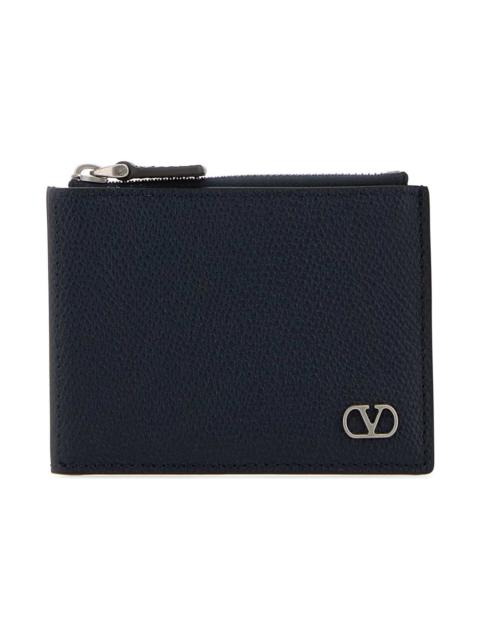 Valentino Midnight Blue Leather Coin Purse