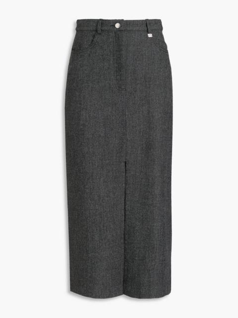 Sandro Twill midi skirt