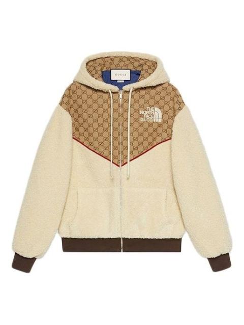 GUCCI The North Face x Gucci GG Canvas Shearling Jacket 'Beige' 644582-XJC3T-2102