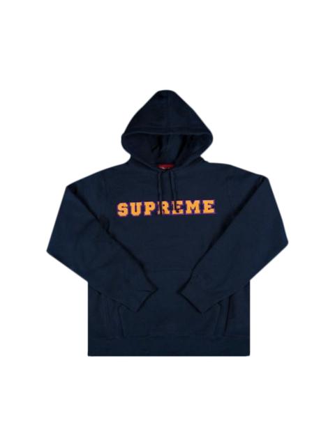 Supreme Supreme Cord Collegiate Hooded Sweatshirt 'Navy'