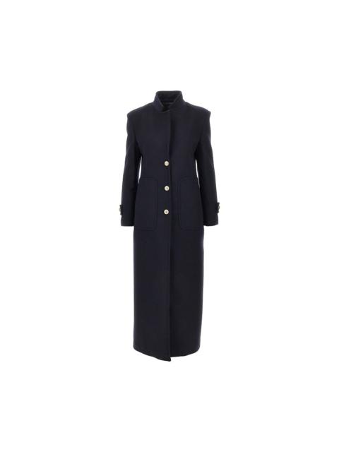 PINKO Pinko Wool-Blend Single-Breasted Coat Blue Women