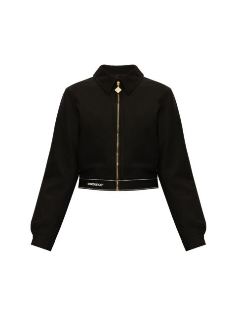 CASABLANCA zip-fastening logo-print jacket