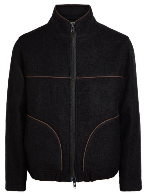 Oliver Spencer Oliver Spencer Bembridge Pipe-trimmed Cotton and Wool-blend Jacket
