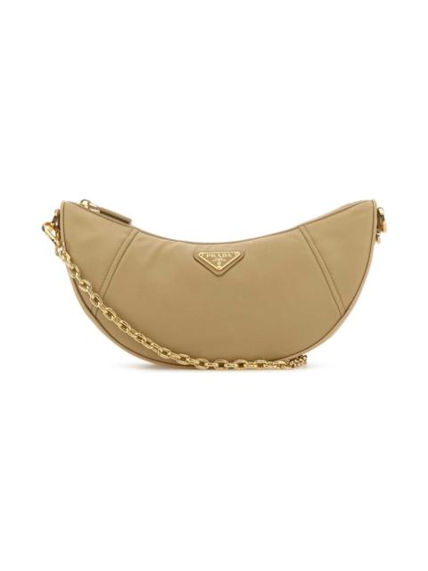 Prada Beige Re-nylon Prada Demi-lune Shoulder Bag