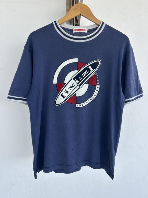 Other Designers Issey Miyake - Ixiz Blue Ringer Japan Vintage Tee