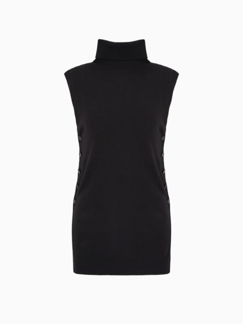 GIORGIO ARMANI Virgin wool mock-neck top