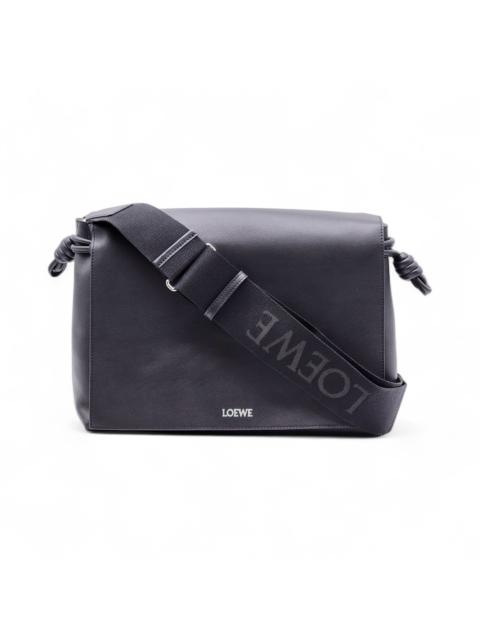 Loewe Flamenco Satchel Crossbody Bag Black Shiny Supple Calfskin