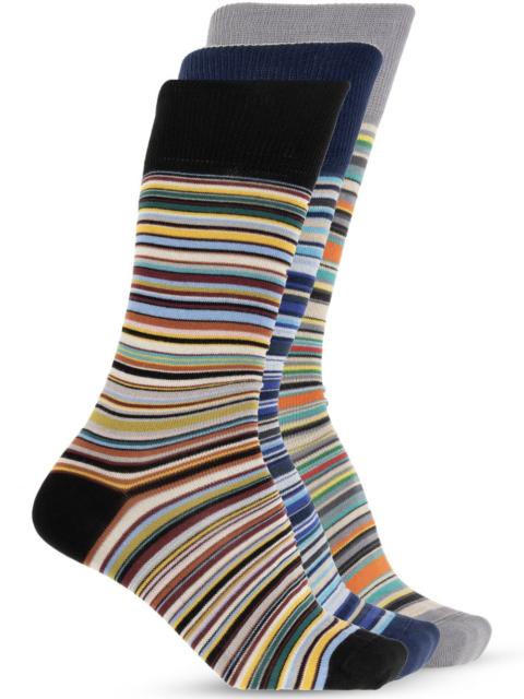 Paul Smith Paul Smith Men Signature Stripe Cotton Socks - 6Pack