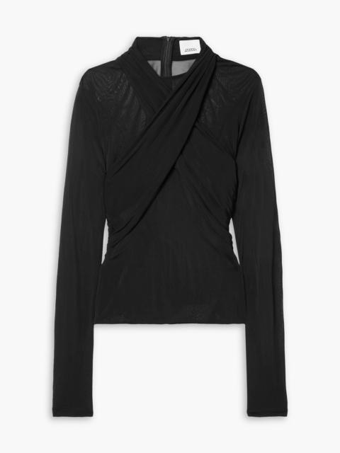 Isabel Marant Resly draped stretch-jersey top