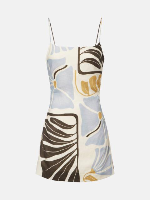 SIR. Lola floral linen minidress