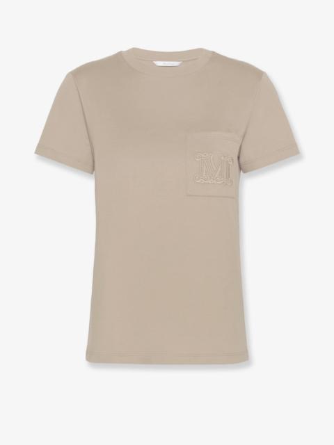 Max Mara Max Mara Women Papaia Cotton T-Shirt With Monogram