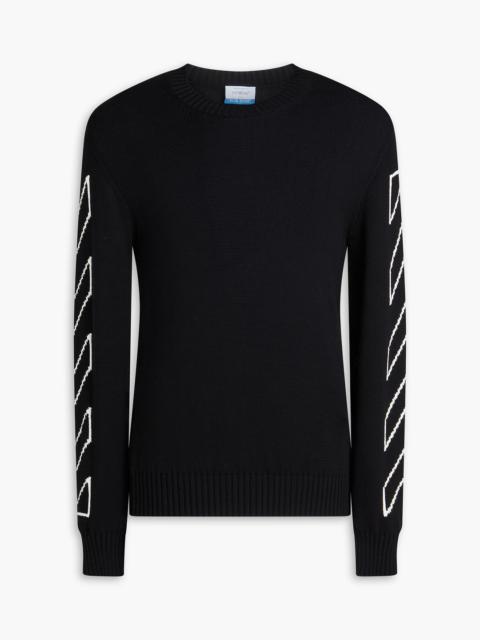 Off-White Intarsia-knit sweater