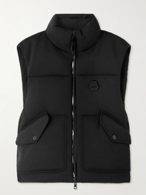 Moncler + Edward Enninful Appliquéd Quilted Scuba Down Vest
