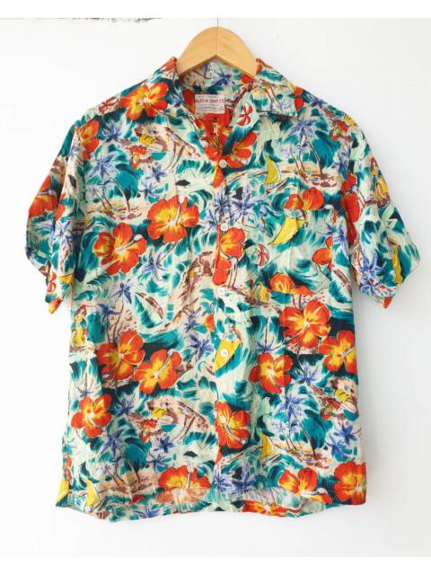 Other Designers Sun Surf - Vintage 50s ALOHA SHIRTS HAND SCREENED 100% rayon