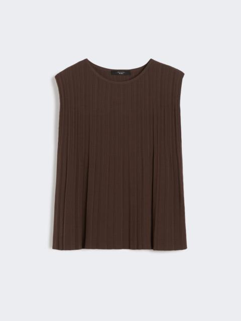 WEEKEND Max Mara ANTIOPE Plissé-pleated yarn T-shirt