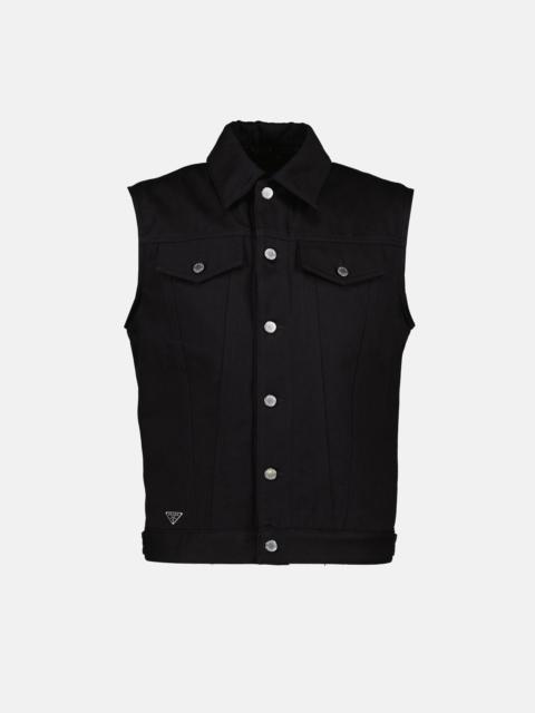 Prada Veste en jean sans manches