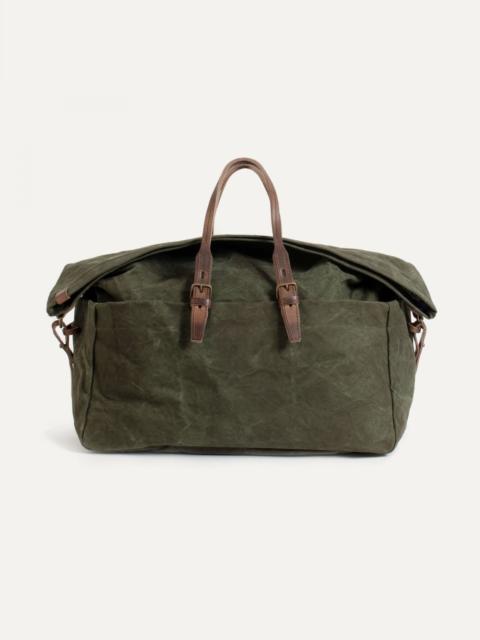 Bleu de Chauffe CABINE TRAVEL BAG  -  DARK KHAKI STONEWASHED