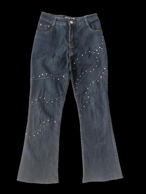 Hysteric Glamour Haphazard Jeans Workshop Studded Flare Denim Y2K Punk Japan