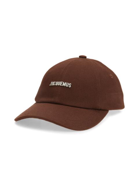 JACQUEMUS Jacquemus La Casquette Gadjo Baseball Cap in Brown 850 at Nordstrom