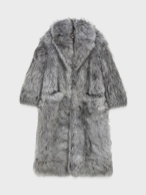 Blumarine LONG FUR COAT IN CASHMERE GOAT HAIR