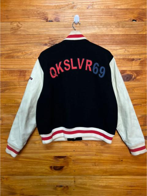 Other Designers Quicksilver - QUICKSILVER WOOL LEATHER VARSITY JACKET