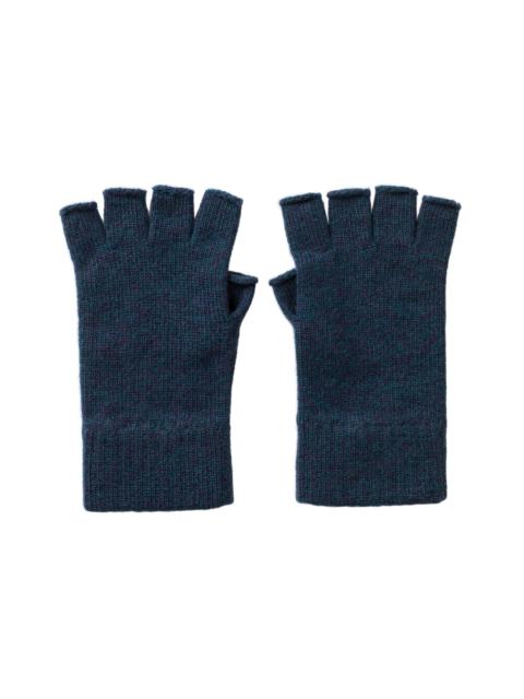 Johnstons of Elgin Fingerless Navy Cashmere Gloves