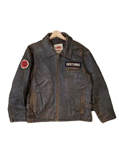 Other Designers Leather Jacket - 🔥Vintage Lucky Strike Leather Riders Jacket