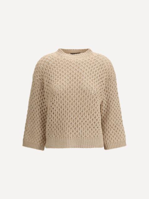 FABIANA FILIPPI Jumper crafted from Platinum yarn with micro sequins