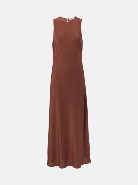 ASCENO Valencia silk crêpe maxi dress