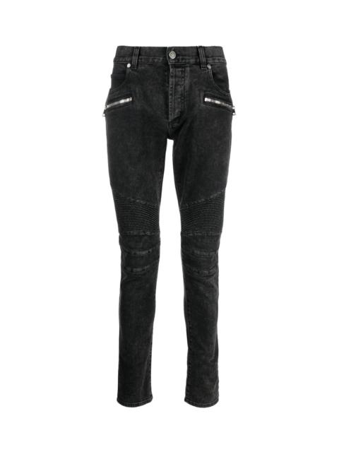 Balmain LOGO-PATCH DENIM JEANS