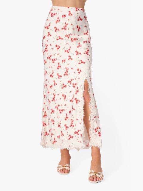 CAMI NYC TEAGAN HAMMERED SATIN SKIRT CANDIED ROSE