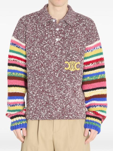 CELINE Celine Men Striped Cotton Polo Shirt