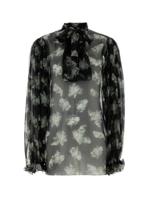 Dolce & Gabbana Printed Silk Blouse