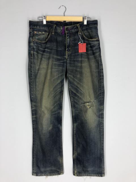 Other Designers Vintage - Distressed Levi's 502 Ripped Jean Stone Washed Size 34