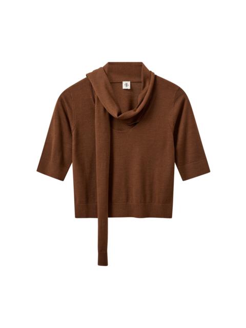 The Garment Bergen Scarf Neck Knit Top brown