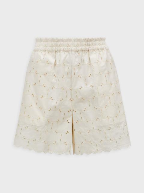 Moncler Shorts Broderie Anglaise Natural