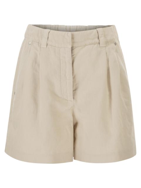 Brunello Cucinelli Brunello Cucinelli Women Cotton And Linen Shorts With Jewellery