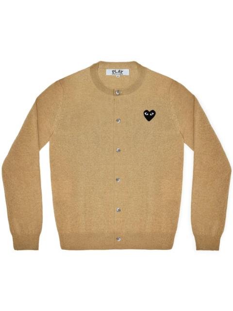 Comme des Garçons PLAY Round-Neck Black Emblem Cardigan Unisex