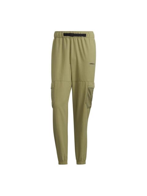 adidas Men's adidas neo Sw Wvn Crg Casual Breathable Pocket Sports Pants/Trousers/Joggers Olive Green H5527