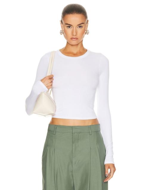 Enza Costa Silk Knit Long Sleeve Tuck Top