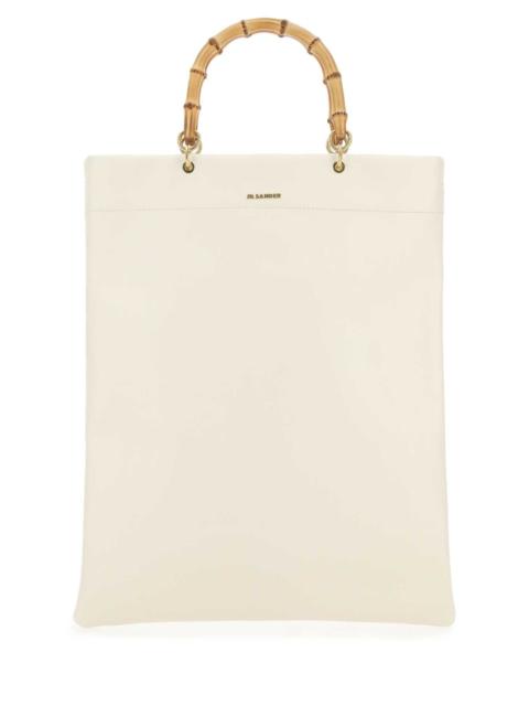Jil Sander Jil Sander Women Ivory Leather Medium Shopping Bag