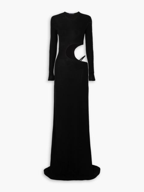 Other Designers Cutout jersey maxi dress