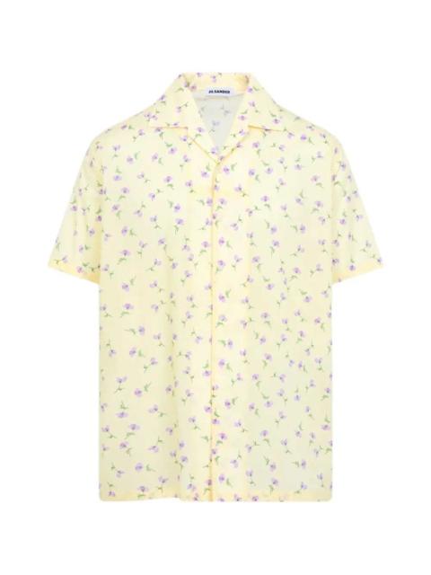 Jil Sander Jil Sander Men Short-Sleeved Shirt With Floral Print