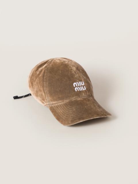 Miu Miu Velvet baseball cap